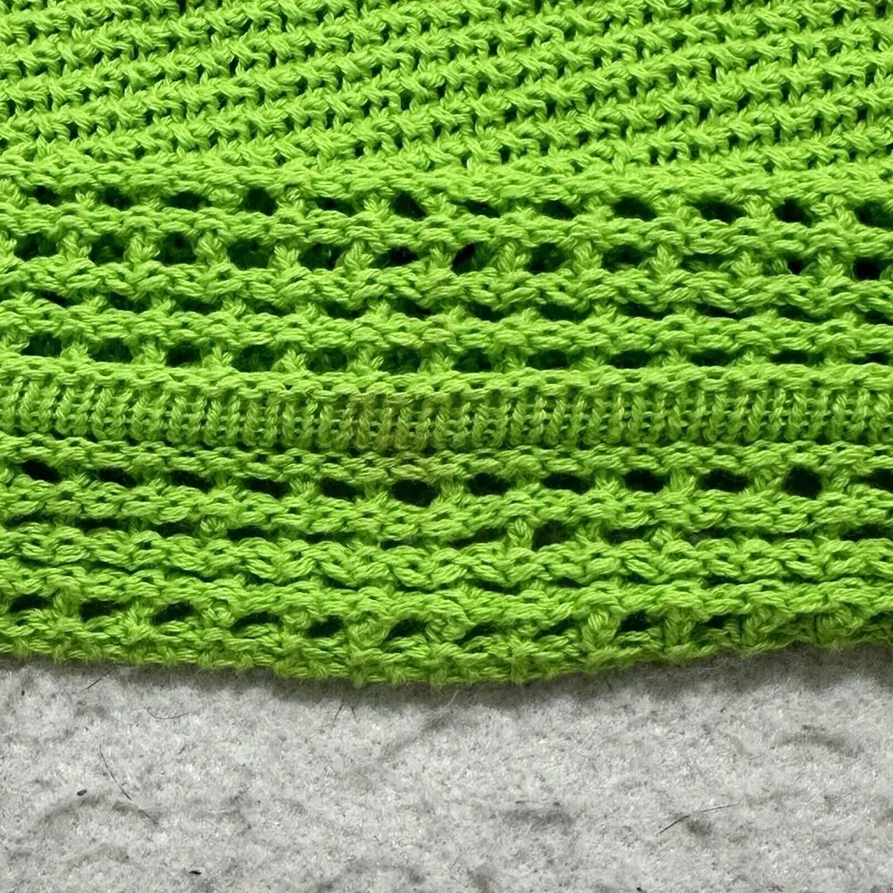 Forever 21 Women's Medium Sleeveless Cropped Tank Top Knit Lime Green Cotton - Picture 5 of 12
